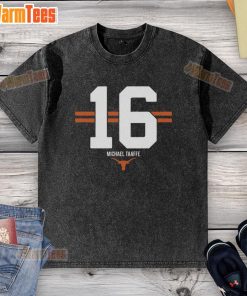 Texas Longhorns football Michael Taaffe 16 stripe washed t-shirt in vibrant colors, perfect for fans and game day.