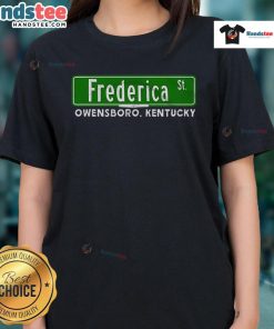 Top-The-Frederica-Street-Ladies-Tee in vibrant colors, showcasing a stylish design perfect for casual wear.