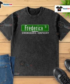 Top-The-Frederica-Street-Washed-T-Shirt in soft cotton, featuring a relaxed fit and vintage wash perfect for casual wear.
