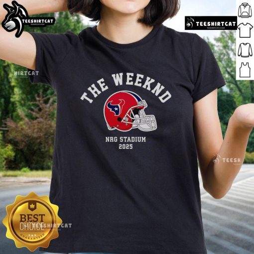 Top-The-Weeknd-Houston-Texans-2025-Ladies-Tee featuring a stylish design for fans, perfect for game day and casual wear.