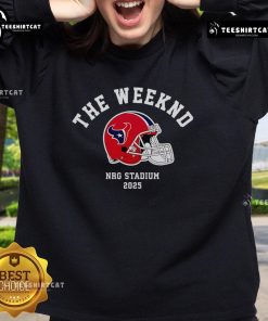 Alt Text: Top-The-Weeknd Houston Texans 2025 sweatshirt featuring bold graphics and a stylish design for fans.