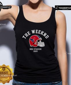 Top The Weeknd Houston Texans 2025 tank top featuring bold graphics and vibrant colors for fans of music and sports.