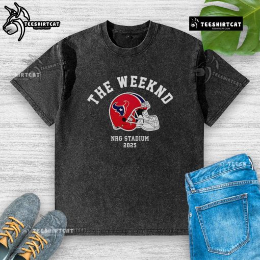 Top The Weeknd Houston Texans 2025 washed t-shirt featuring vibrant graphics and a stylish design for fans.