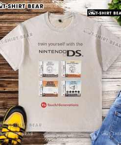 Top Train Yourself With The Nintendo DS washed t-shirt featuring a vintage design and soft fabric for gamers.