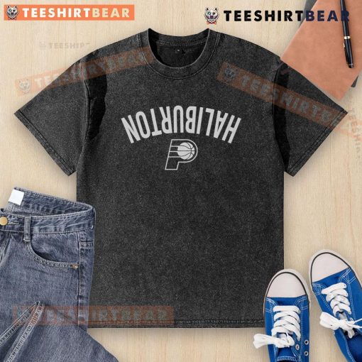 Top Tyrese Haliburton Indiana Pacers inverted upside washed t-shirt featuring bold graphics and comfortable fit.
