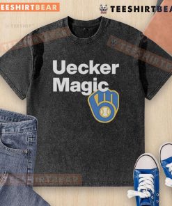 Top Uecker Magic Bob Uecker washed t-shirt featuring a vintage baseball design, perfect for sports fans and collectors.