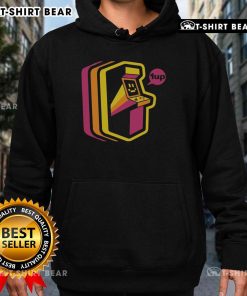 Top Vintage Arcade Stripes Hoodie featuring retro design and vibrant colors, perfect for nostalgic gamers and fashion lovers.