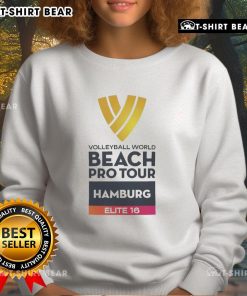 Top Volleyball World Beach Pro Tour Hamburg Elite 16 sweatshirt showcasing vibrant design and premium quality fabric.