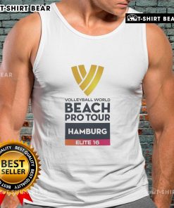 Top Volleyball World Beach Pro Tour Hamburg Elite 16 tank top featuring vibrant design for beach sports enthusiasts.