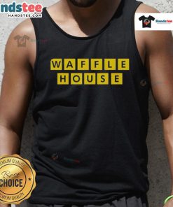 Trendy Top Waffle House 2025 new tank top design featuring vibrant colors and a stylish logo for casual wear.