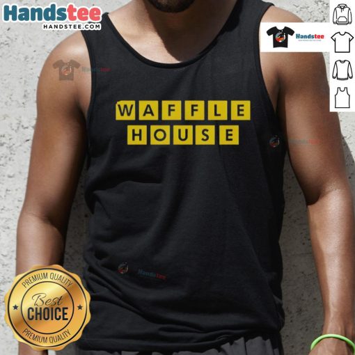 Trendy Top Waffle House 2025 new tank top design featuring vibrant colors and a stylish logo for casual wear.