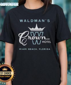 Top Waldman's Crown Hotel Miami Beach Ladies Tee showcasing vibrant design and comfortable fit for stylish beach outings.