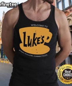 Top welcome to Luke's Stars Hollow Connecticut tank top featuring a vintage design, perfect for fans of Gilmore Girls.