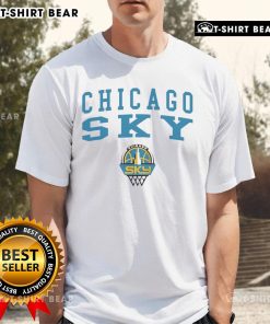 Chicago Sky Girls logo t-shirt featuring vibrant colors and stylish design, perfect for WNBA fans and sports apparel lovers.