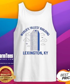 Lexington tank top featuring the design of the top world's tallest building in vibrant colors and modern style.