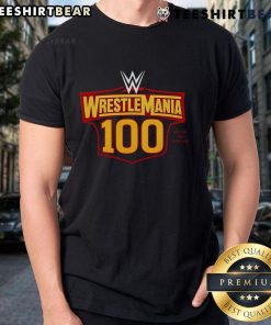 Top Wrestlemania 100 Best Of Pro Wrestling T-Shirt featuring iconic wrestling graphics and vibrant colors.