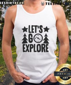 Stylish 'Pretty Let's Go Explore' tank top in vibrant colors, perfect for summer adventures and casual outings.