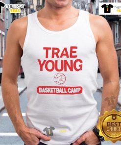 Alt Text: Official Trae Young Basketball Camp tank top featuring a stylish design, perfect for young athletes and fans.