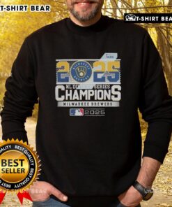 Alt Text: 2025 Milwaukee Brewers NLDS Champions sweatshirt, celebrating MLB National League Division Series victory.