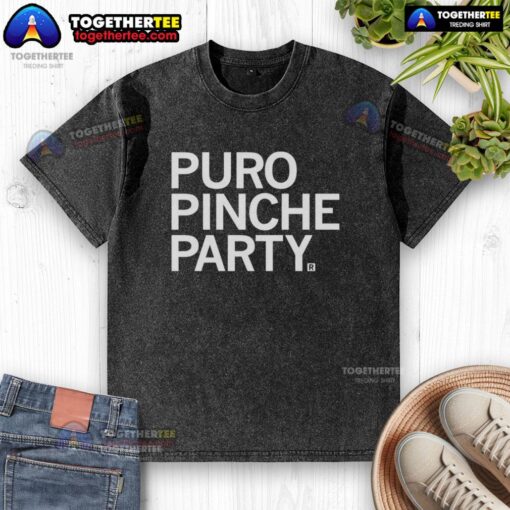 Good Puro Pinche Party washed t-shirt featuring vibrant graphics and a casual fit, perfect for festive occasions.