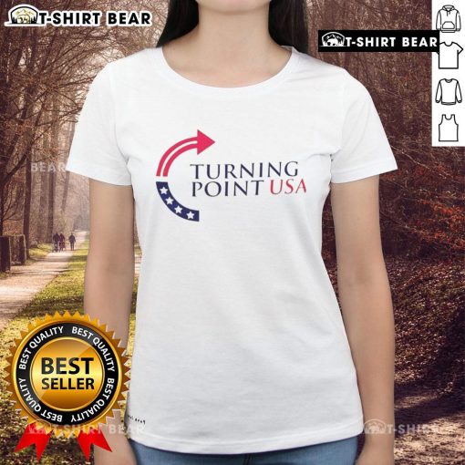 Alt Text: Top Turning Point USA Ladies Tee in vibrant colors, showcasing a stylish design for women's activism and empowerment.