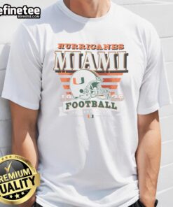 Alt Text: Good Miami Hurricanes Stripe Splash T-Shirt featuring vibrant colors and a stylish design, perfect for fans.