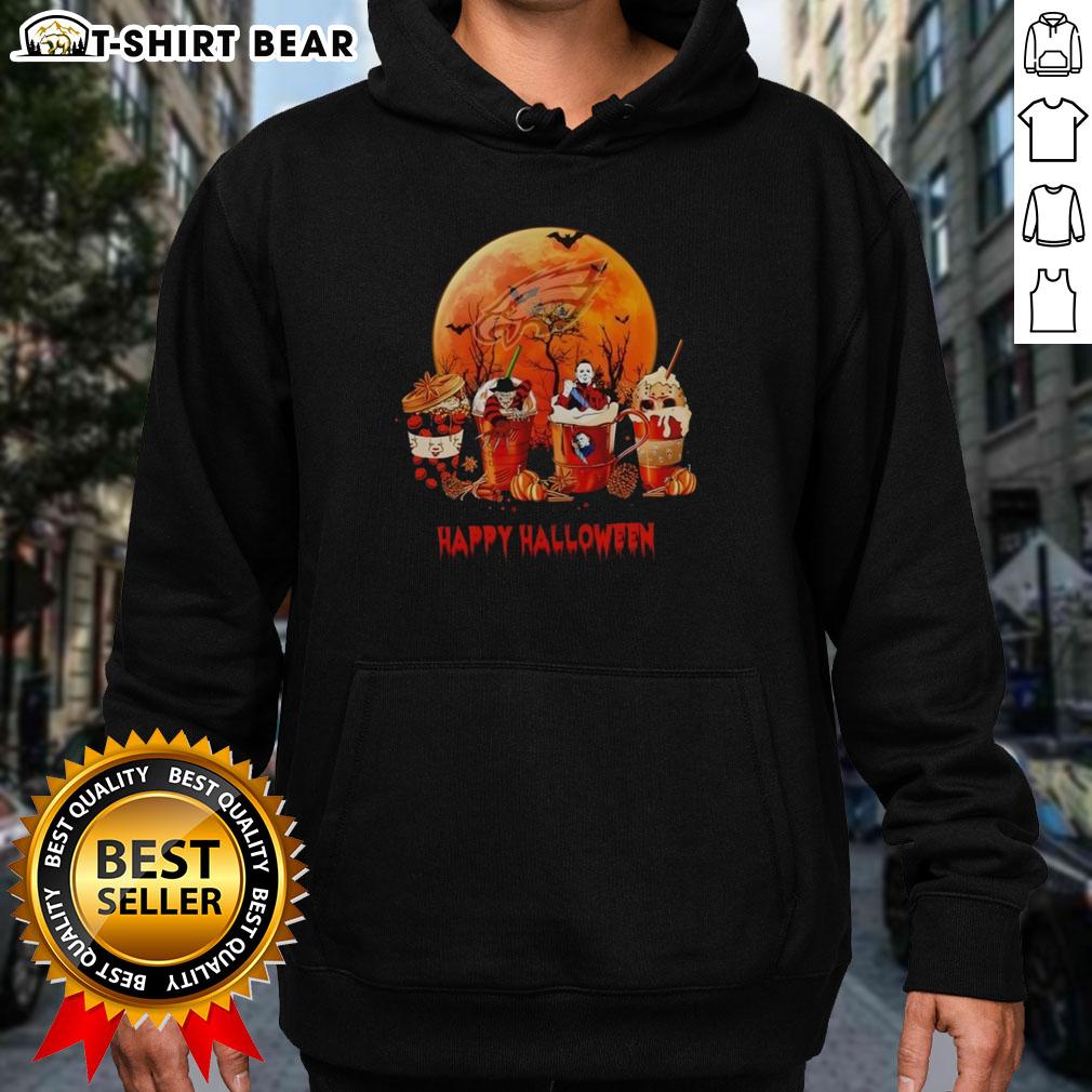 Pretty Philadelphia Eagles Happy Halloween Coffee Hoodie