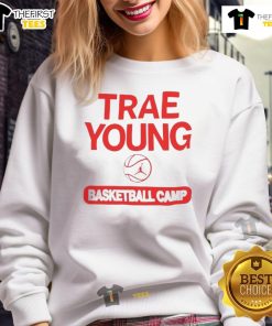 Official Trae Young Basketball Camp sweatshirt featuring the camp logo and sporty design, perfect for fans and players.