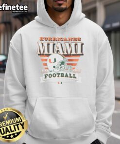Good Miami Hurricanes Stripe Splash Hoodie featuring vibrant colors and team logo, perfect for fans and casual wear.