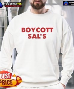 Alt Text: Stylish Nice Spikes Joint Boycott Sal's Sweatshirt featuring bold graphics and comfortable fit for casual wear.