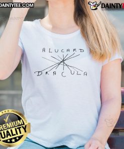 Awesome Alucard Dracula ladies tee featuring a striking graphic design, perfect for fans of gothic and anime styles.