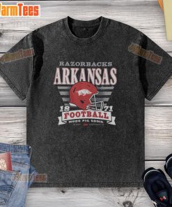 Alt Text: Awesome Arkansas Razorbacks Stripe Splash Washed T-Shirt featuring vibrant colors and a stylish design for fans.