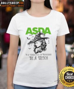 Awesome Asda Halloween ladies tee featuring a witch design, perfect for a fun and festive look this spooky season.