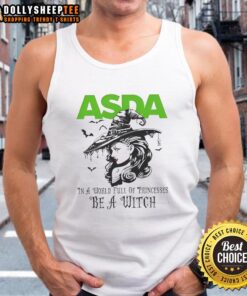 Awesome Asda Halloween tank top featuring 'In A World Full Of Princesses Be A Witch' design for festive style.