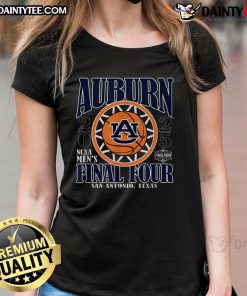 Awesome Auburn Tigers 2025 NCAA Men's Final Four San Antonio Basketball ladies tee featuring team colors and logo.