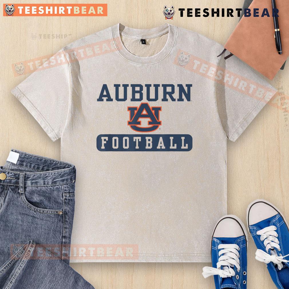 Awesome Auburn Tigers Football Logo Auburn University Gear Washed T Shirt Awesome Auburn Tigers football logo on a washed t-shirt, perfect Auburn University gear for fans and players.