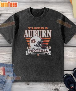Alt Text: Awesome Auburn Tigers Stripe Splash Washed T-Shirt featuring vibrant colors and a stylish design for fans.