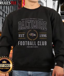 Awesome Baltimore Ravens Football Club sweatshirt featuring the team logo and vibrant colors, perfect for fans.