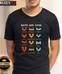 Awesome Bats T-Shirt featuring various bat species and wings, perfect for chiropterologists and bat enthusiasts.