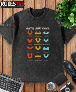 Awesome bats graphic on a cool t-shirt, showcasing different kinds of bats and a chiropterologist's wings design.