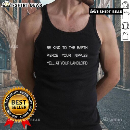 Be Kind to the Earth tank top featuring a bold design, perfect for making a statement and expressing your individuality.