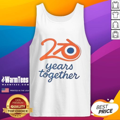 Awesome Blender Logo 20 Years Together Tank Top featuring a vibrant design celebrating Blender's anniversary.