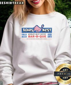 Awesome Boars Nest World's Best Tasting Bar B Que Sweatshirt featuring vibrant graphics and cozy design for BBQ lovers.
