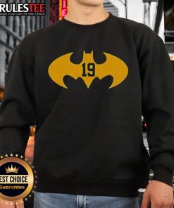Alt Text: Awesome Bryce Underwood is Batman sweatshirt featuring a bold graphic design perfect for comic fans.
