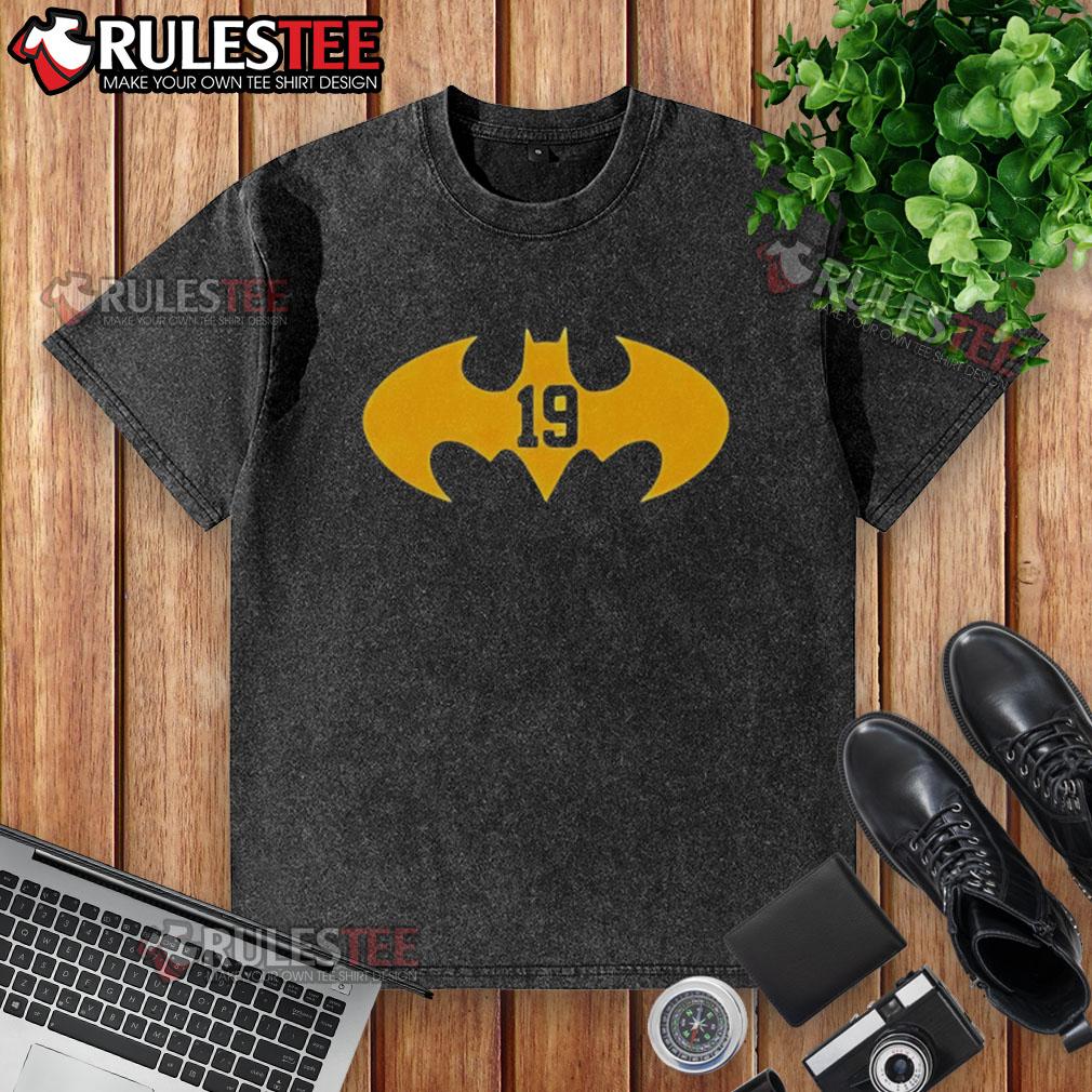 Awesome Bryce Underwood Is Batman Washed T Shirt Alt Text: Awesome Bryce Underwood is Batman washed t-shirt featuring a bold graphic design perfect for superhero fans.