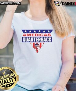 Awesome Buffalo Bills Football America's Quarterback Flag Ladies Tee featuring a bold design for female fans.