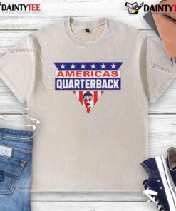 Awesome Buffalo Bills Football America's Quarterback flag washed t-shirt, featuring vibrant team colors and logo design.