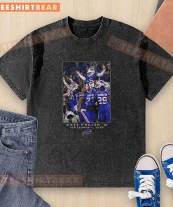 Alt Text: Awesome Buffalo Bills Matt Prater Black NFL Flash Features Week 1 Washed T-Shirt for fans and collectors.