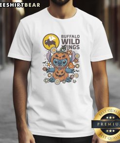 Awesome Buffalo Wild Wings Stitch Pumpkin costume Halloween T-Shirt featuring a fun design perfect for festive celebrations.
