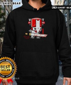 Awesome Castle Crashers Red Knight sketch on a revived hoodie, featuring vibrant colors and unique design.